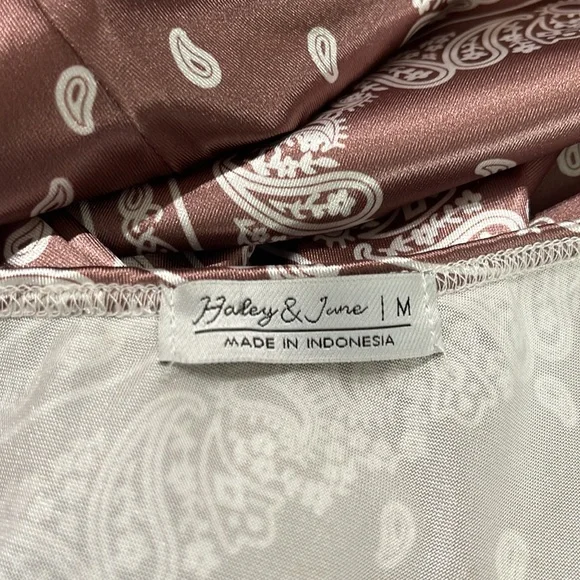 NWT Haley & June Silk Bandana Print Slip Dress - Picture 8 of 8